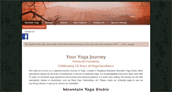 Desktop Screenshot of mountyoga.com
